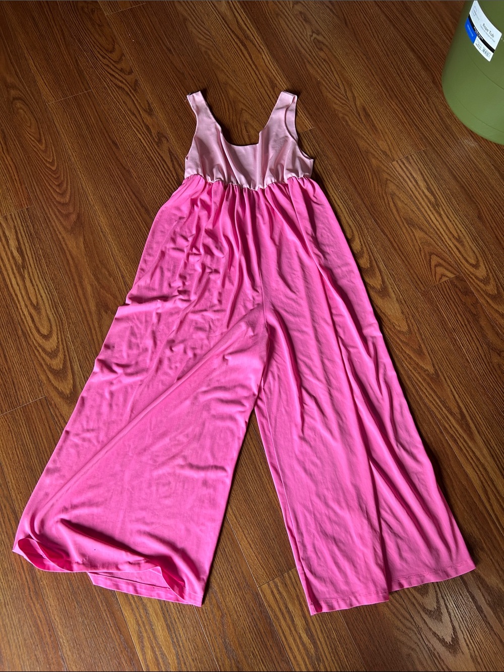 Vintage Flair Lingerie Two Tone Pink Med Wide Leg Jumpsuit ILGWU Union Made